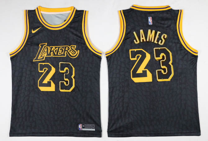 Men Los Angeles Lakers #23 James Black Game Nike NBA Jerseys1